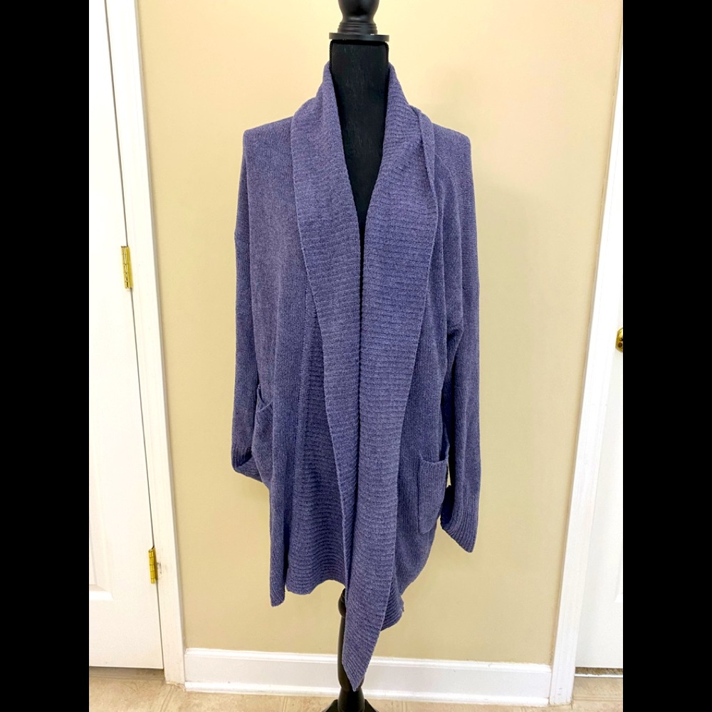 Barefoot Dreams NWOT blue long sleeve cozy chic lite cardigan sweater